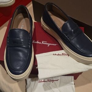 Salvatore Ferragamo Men's Dark Blue Loafers